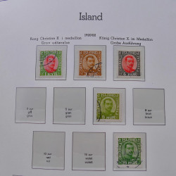 Collection timbres d'Islande 1876-2010 oblitérés dans album Leuchtturm.