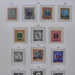 Collection timbres d'Islande 1876-2010 oblitérés dans album Leuchtturm.