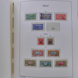 Collection timbres d'Islande 1876-2010 oblitérés dans album Leuchtturm.