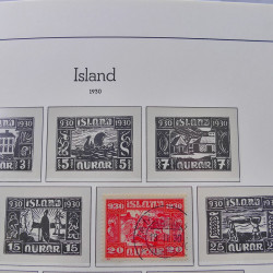 Collection timbres d'Islande 1876-2010 oblitérés dans album Leuchtturm.