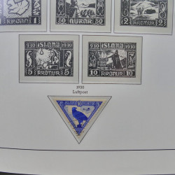 Collection timbres d'Islande 1876-2010 oblitérés dans album Leuchtturm.