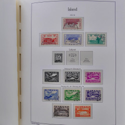 Collection timbres d'Islande 1876-2010 oblitérés dans album Leuchtturm.