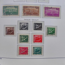 Collection timbres d'Islande 1876-2010 oblitérés dans album Leuchtturm.