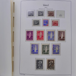 Collection timbres d'Islande 1876-2010 oblitérés dans album Leuchtturm.