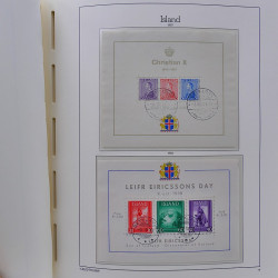 Collection timbres d'Islande 1876-2010 oblitérés dans album Leuchtturm.