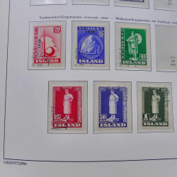 Collection timbres d'Islande 1876-2010 oblitérés dans album Leuchtturm.