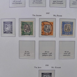 Collection timbres d'Islande 1876-2010 oblitérés dans album Leuchtturm.