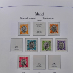 Collection timbres d'Islande 1876-2010 oblitérés dans album Leuchtturm.