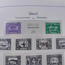 Collection timbres d'Islande 1876-2010 oblitérés dans album Leuchtturm.
