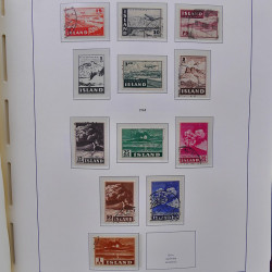 Collection timbres d'Islande 1876-2010 oblitérés dans album Leuchtturm.