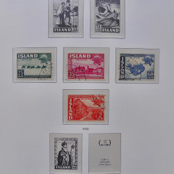 Collection timbres d'Islande 1876-2010 oblitérés dans album Leuchtturm.