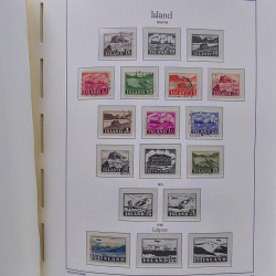 Collection timbres d'Islande 1876-2010 oblitérés dans album Leuchtturm.