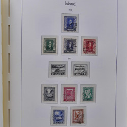 Collection timbres d'Islande 1876-2010 oblitérés dans album Leuchtturm.