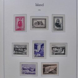 Collection timbres d'Islande 1876-2010 oblitérés dans album Leuchtturm.