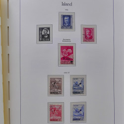 Collection timbres d'Islande 1876-2010 oblitérés dans album Leuchtturm.