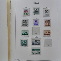 Collection timbres d'Islande 1876-2010 oblitérés dans album Leuchtturm.