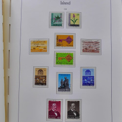 Collection timbres d'Islande 1876-2010 oblitérés dans album Leuchtturm.