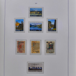 Collection timbres d'Islande 1876-2010 oblitérés dans album Leuchtturm.