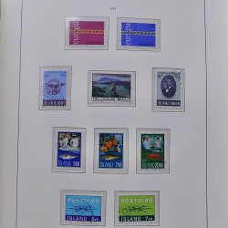 Collection timbres d'Islande 1876-2010 oblitérés dans album Leuchtturm.
