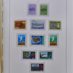 Collection timbres d'Islande 1876-2010 oblitérés dans album Leuchtturm.