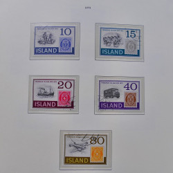 Collection timbres d'Islande 1876-2010 oblitérés dans album Leuchtturm.