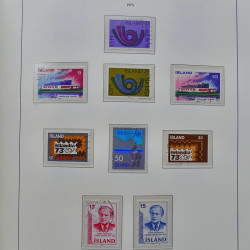 Collection timbres d'Islande 1876-2010 oblitérés dans album Leuchtturm.