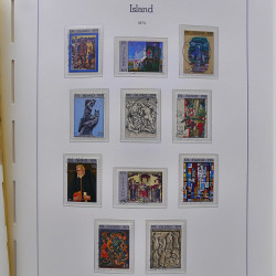 Collection timbres d'Islande 1876-2010 oblitérés dans album Leuchtturm.