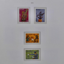 Collection timbres d'Islande 1876-2010 oblitérés dans album Leuchtturm.