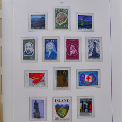Collection timbres d'Islande 1876-2010 oblitérés dans album Leuchtturm.