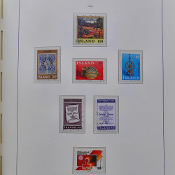 Collection timbres d'Islande 1876-2010 oblitérés dans album Leuchtturm.