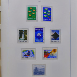 Collection timbres d'Islande 1876-2010 oblitérés dans album Leuchtturm.