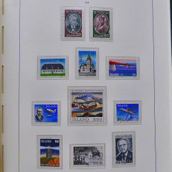 Collection timbres d'Islande 1876-2010 oblitérés dans album Leuchtturm.