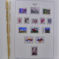 Collection timbres d'Islande 1876-2010 oblitérés dans album Leuchtturm.