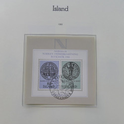 Collection timbres d'Islande 1876-2010 oblitérés dans album Leuchtturm.