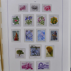 Collection timbres d'Islande 1876-2010 oblitérés dans album Leuchtturm.