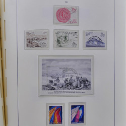 Collection timbres d'Islande 1876-2010 oblitérés dans album Leuchtturm.