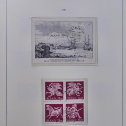 Collection timbres d'Islande 1876-2010 oblitérés dans album Leuchtturm.