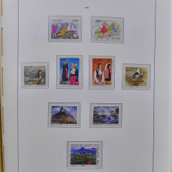 Collection timbres d'Islande 1876-2010 oblitérés dans album Leuchtturm.