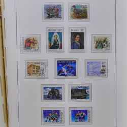 Collection timbres d'Islande 1876-2010 oblitérés dans album Leuchtturm.