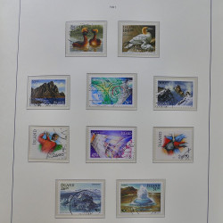 Collection timbres d'Islande 1876-2010 oblitérés dans album Leuchtturm.