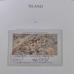 Collection timbres d'Islande 1876-2010 oblitérés dans album Leuchtturm.