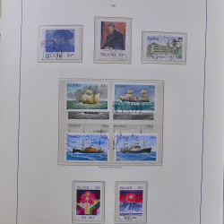 Collection timbres d'Islande 1876-2010 oblitérés dans album Leuchtturm.