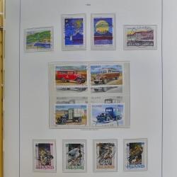 Collection timbres d'Islande 1876-2010 oblitérés dans album Leuchtturm.