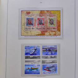 Collection timbres d'Islande 1876-2010 oblitérés dans album Leuchtturm.