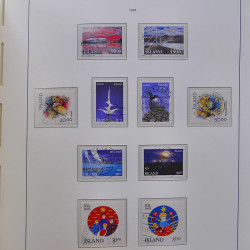 Collection timbres d'Islande 1876-2010 oblitérés dans album Leuchtturm.