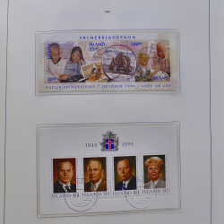 Collection timbres d'Islande 1876-2010 oblitérés dans album Leuchtturm.