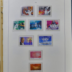 Collection timbres d'Islande 1876-2010 oblitérés dans album Leuchtturm.