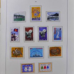 Collection timbres d'Islande 1876-2010 oblitérés dans album Leuchtturm.
