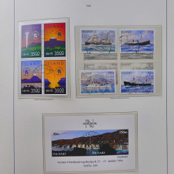 Collection timbres d'Islande 1876-2010 oblitérés dans album Leuchtturm.