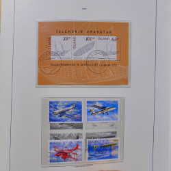 Collection timbres d'Islande 1876-2010 oblitérés dans album Leuchtturm.